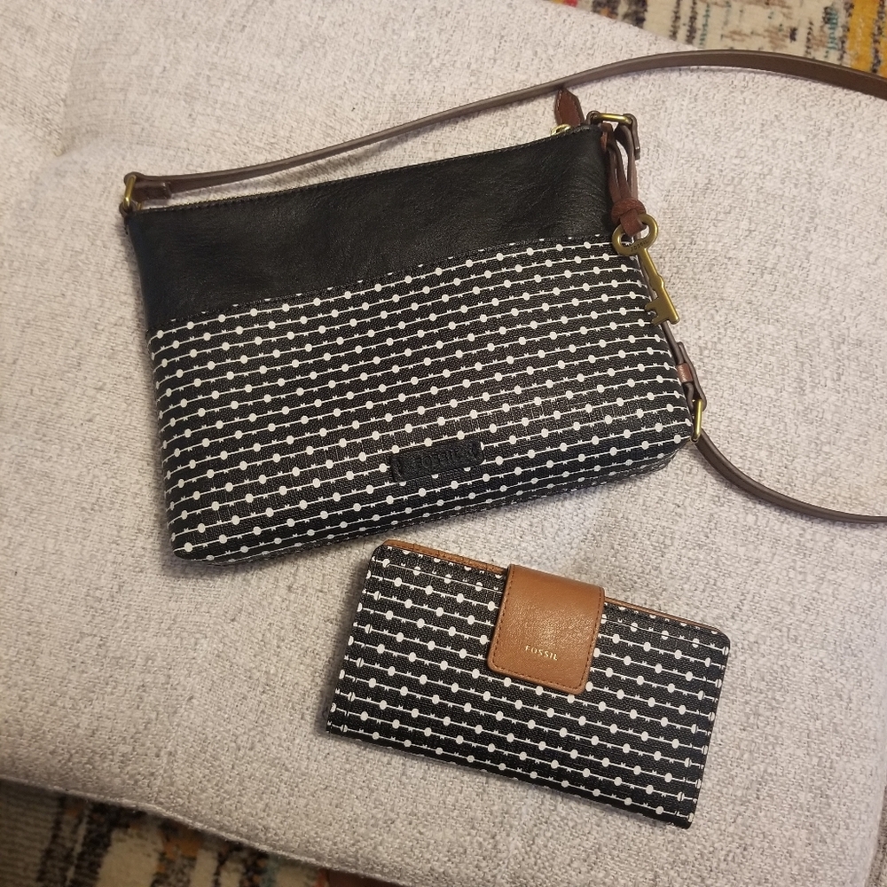 Fossil Women's Fiona Small Crossbody Purse Handbag and Clutch Wallet